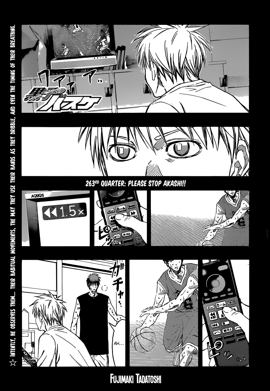 Kuroko no Basket Chapter 263 page 1 - Chapter 263: Please Stop Akashi!!