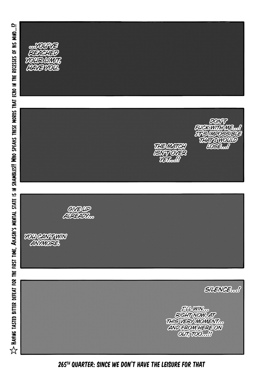 Kuroko no Basket Chapter 265 page 4 - Chapter 265: Since We Don't Have The Leiure For That