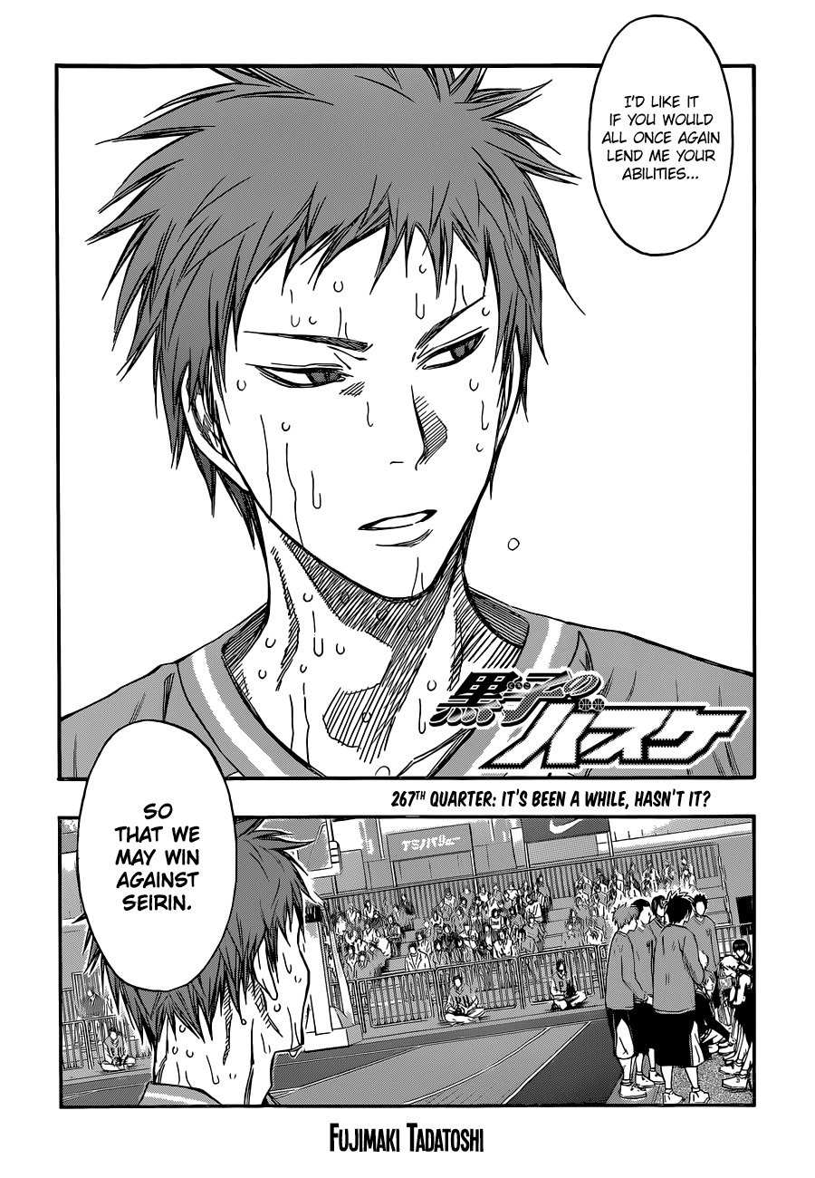 Kuroko no Basket Chapter 267 page 4 - Chapter 267: It's Been A While, Hasn't It?