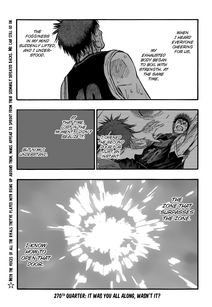 Kuroko no Basket Chapter 270 page 4 - Chapter 270: It Was You All Along, Wasn't It?