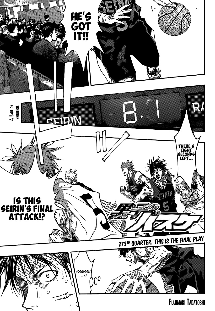 Kuroko no Basket Chapter 273 page 2 - Chapter 273: This Is The Final Play