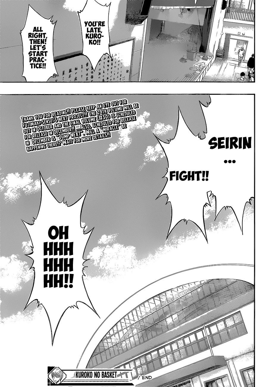 Kuroko no Basket Chapter 275 page 19 - Chapter 275: However Many Times [END]