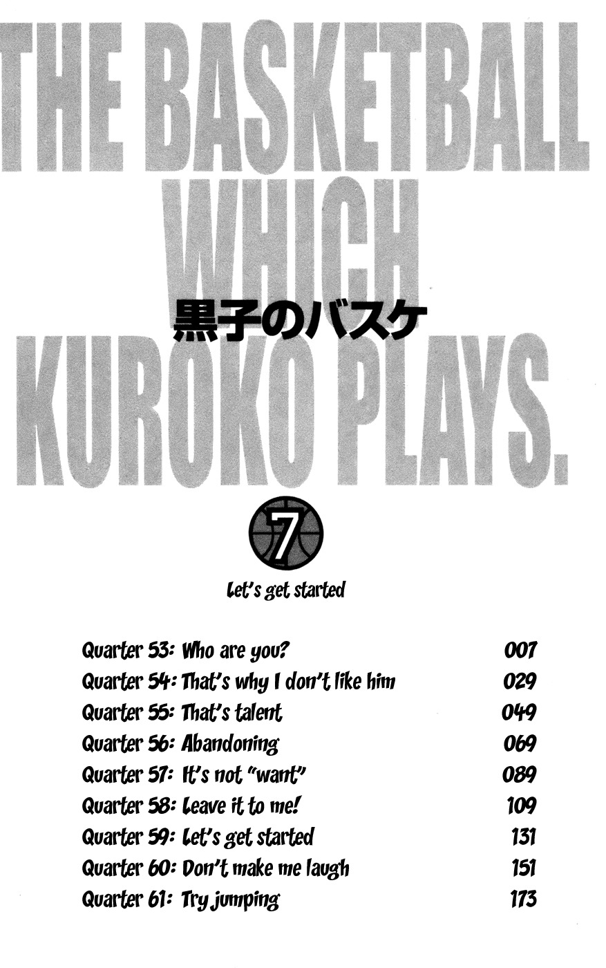 Kuroko no Basket Chapter 53 page 6 - Chapter 53: Who Are You?