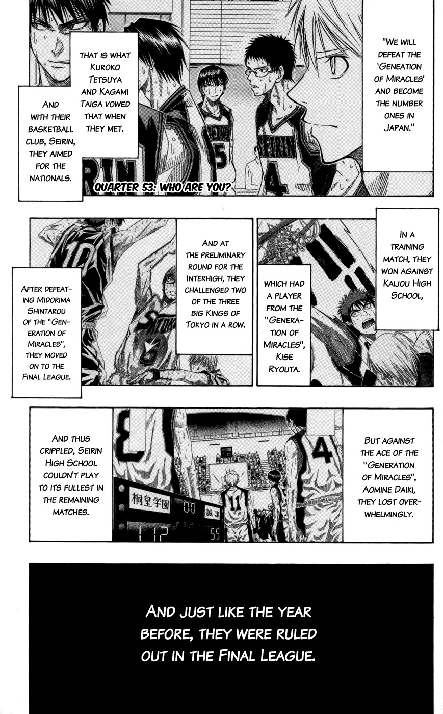 Kuroko no Basket Chapter 53 page 7 - Chapter 53: Who Are You?