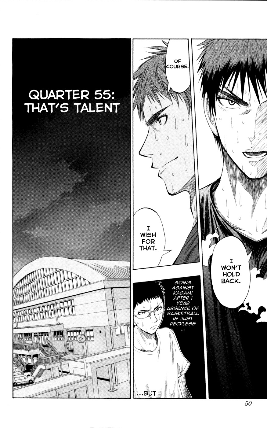 Kuroko no Basket Chapter 55 page 3 - Chapter 55: That's Talent