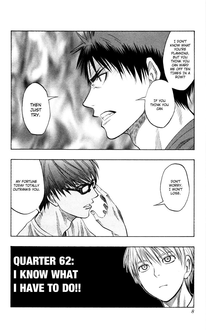 Kuroko no Basket Chapter 62 page 8 - Chapter 62: I Know What I Have to Do!!