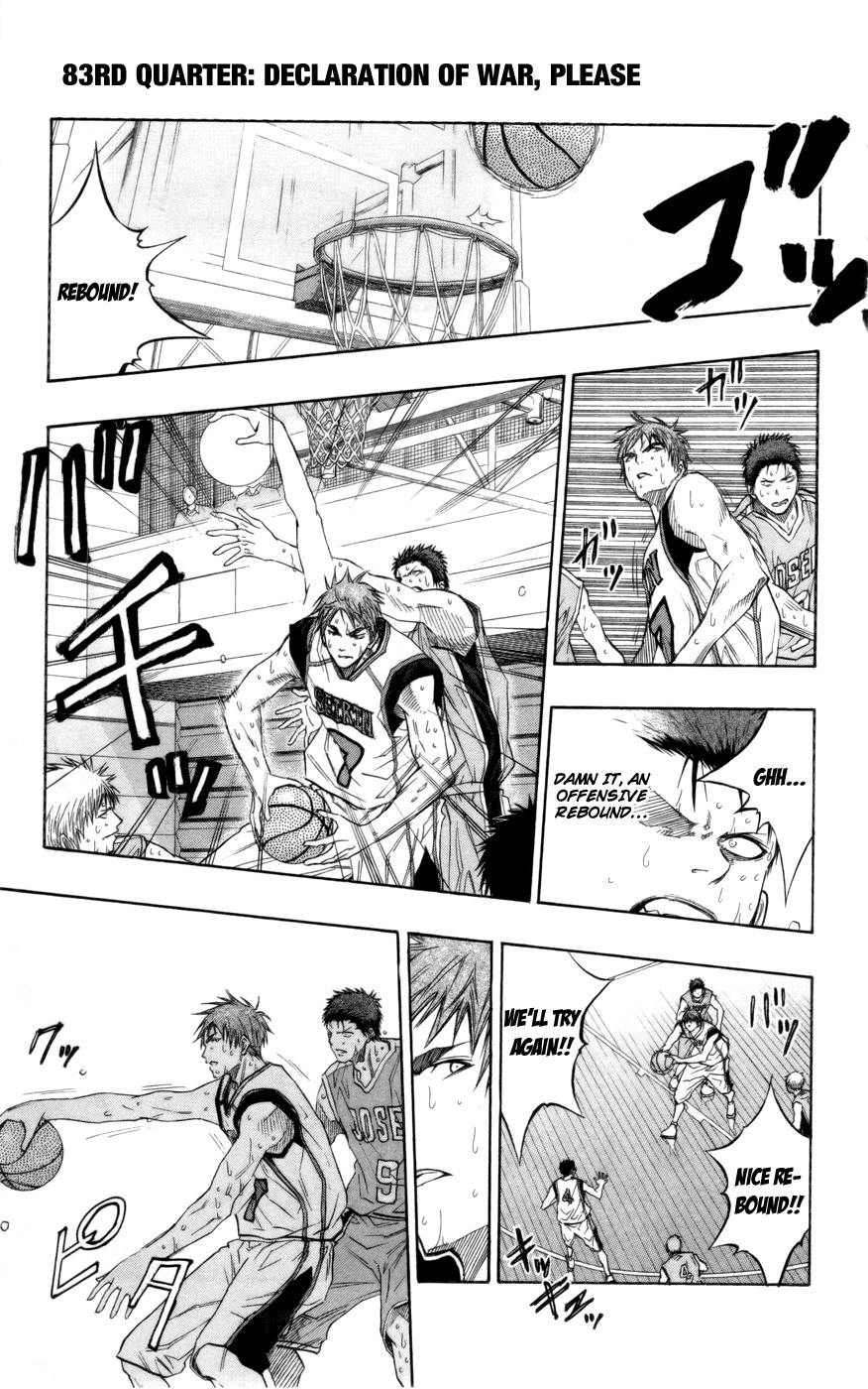 Kuroko no Basket Chapter 83 page 2 - Chapter 83: Declaration of War, Please
