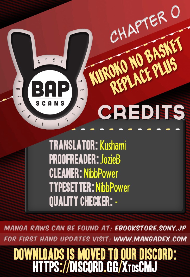 Kuroko no Basuke - Replace Plus Chapter 0 page 1 - Chapter 0: Character Introduction