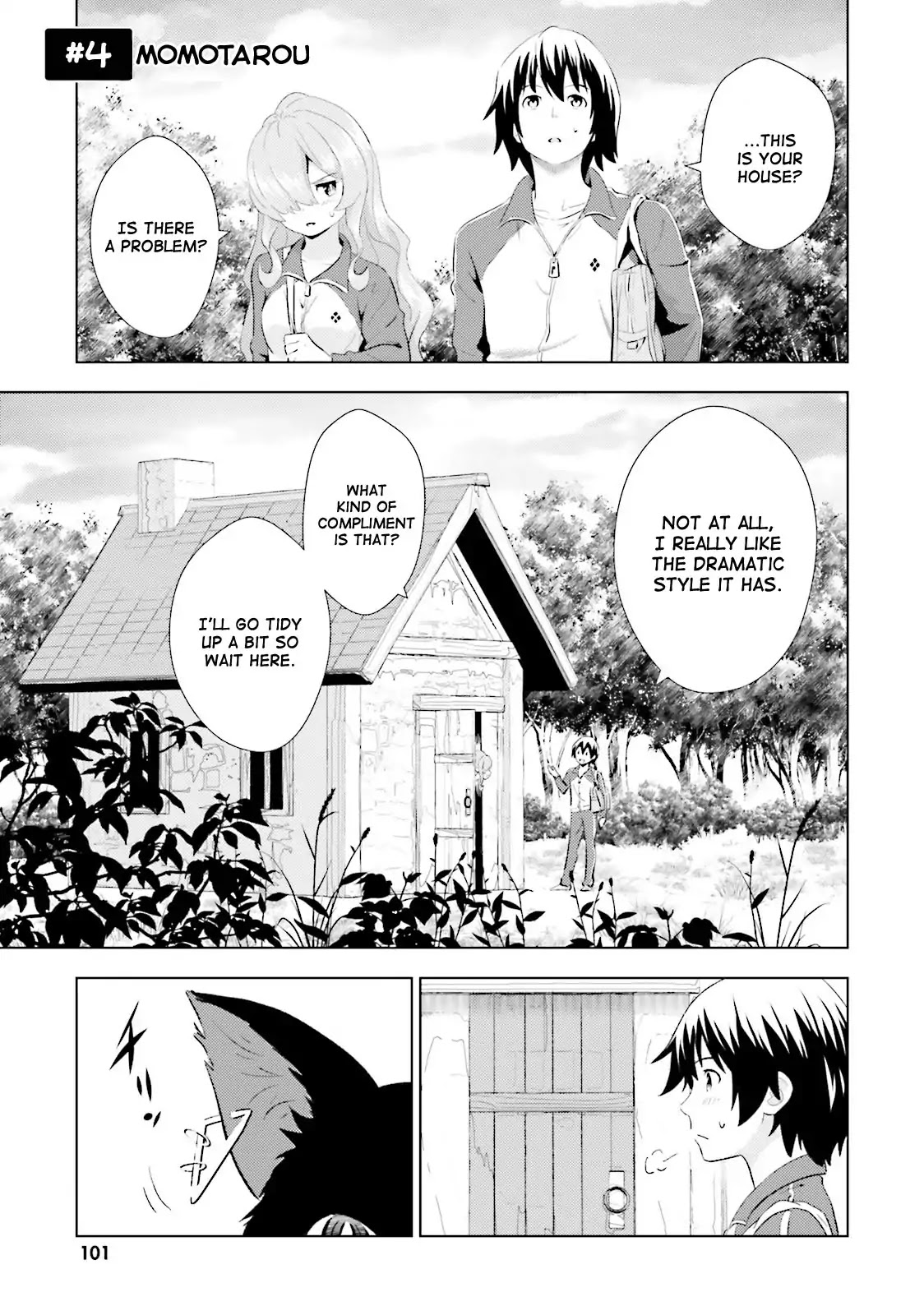 Kuromori-san wa Smartphone ga Tsukaenai Chapter 4 page 1 - Chapter 4: Momotarou