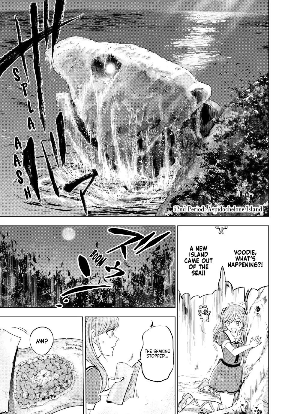 Kuroneko to Majo no Kyoushitsu Chapter 52 page 1 - Chapter 52: Aspidochelone Island
