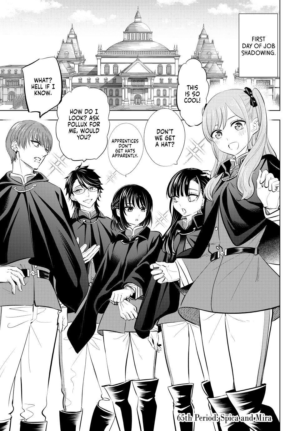 Kuroneko to Majo no Kyoushitsu Chapter 65 page 1 - Chapter 65: Spica and Mira