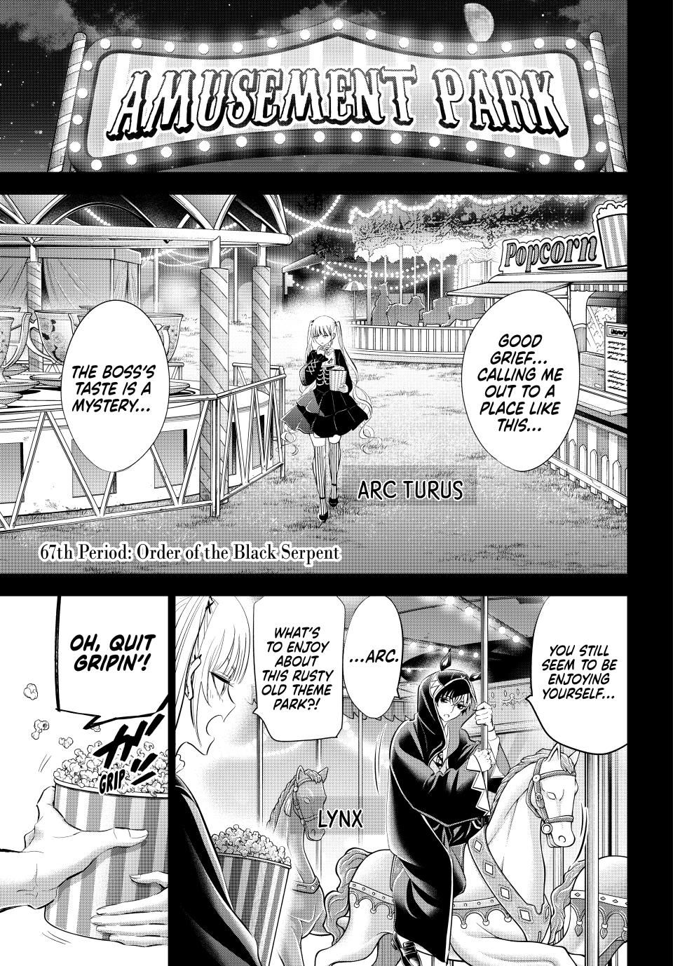 Kuroneko to Majo no Kyoushitsu Chapter 67 page 1 - Chapter 67: Order of the Black Serpent