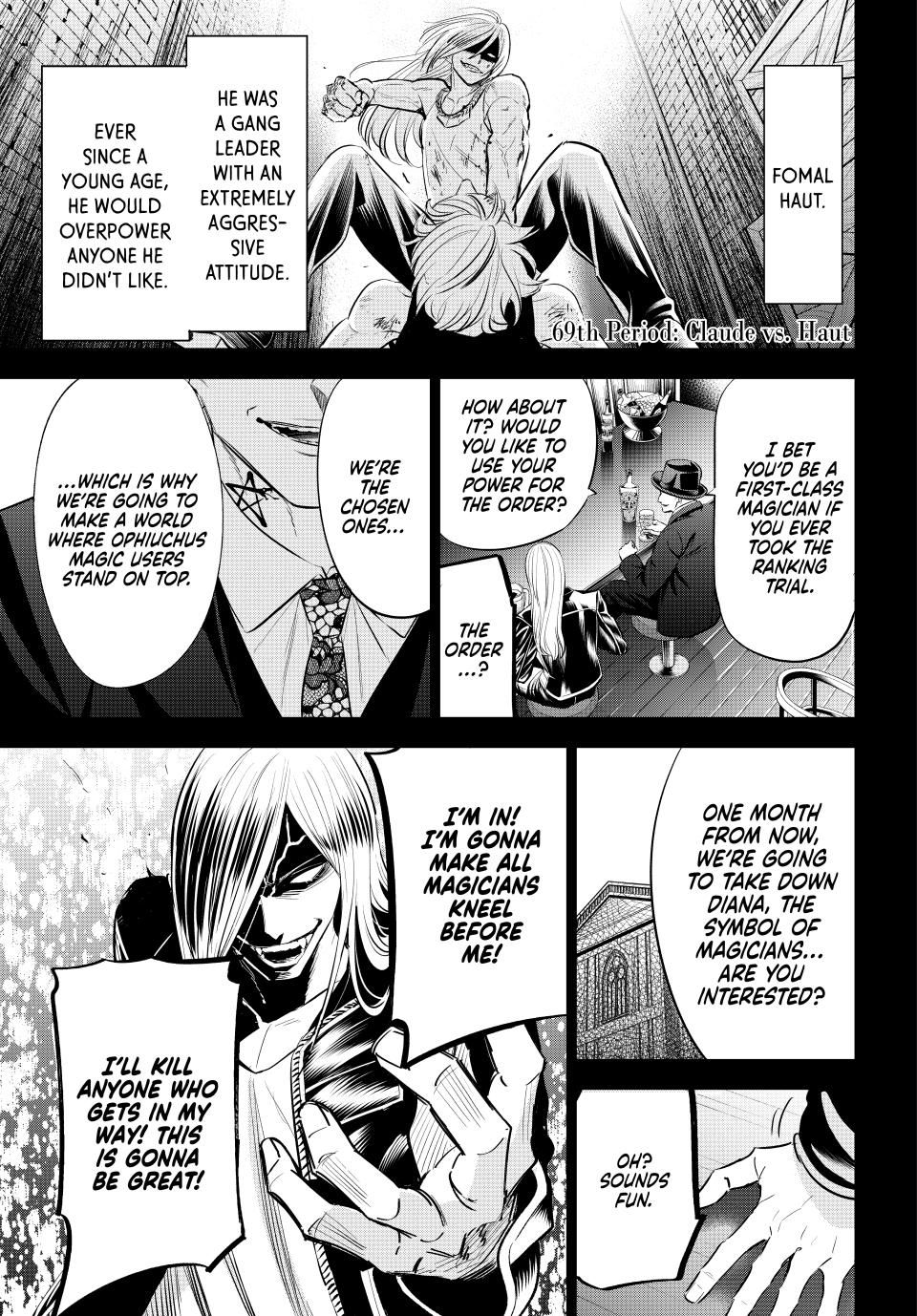 Kuroneko to Majo no Kyoushitsu Chapter 69 page 1 - Chapter 69: Claude vs. Haut