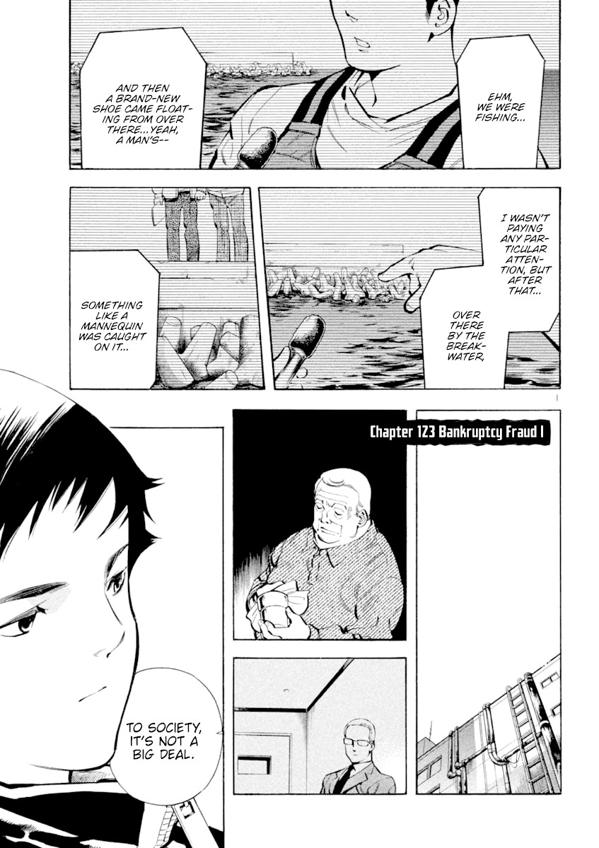 Kurosagi Chapter 123 page 1 - Chapter 123: Bankruptcy Fraud I