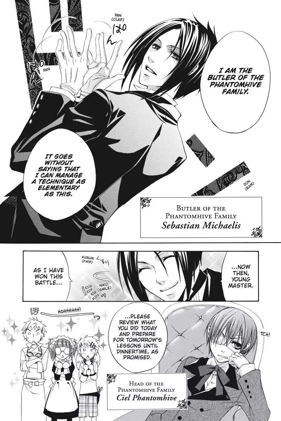 Kuroshitsuji Chapter 1 page 9 - Chapter 1: In the morning: The Butler, Skilled