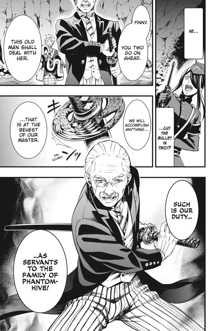 Kuroshitsuji Chapter 100 page 35 - Chapter 100: At noon: The Butler, Breaking Out