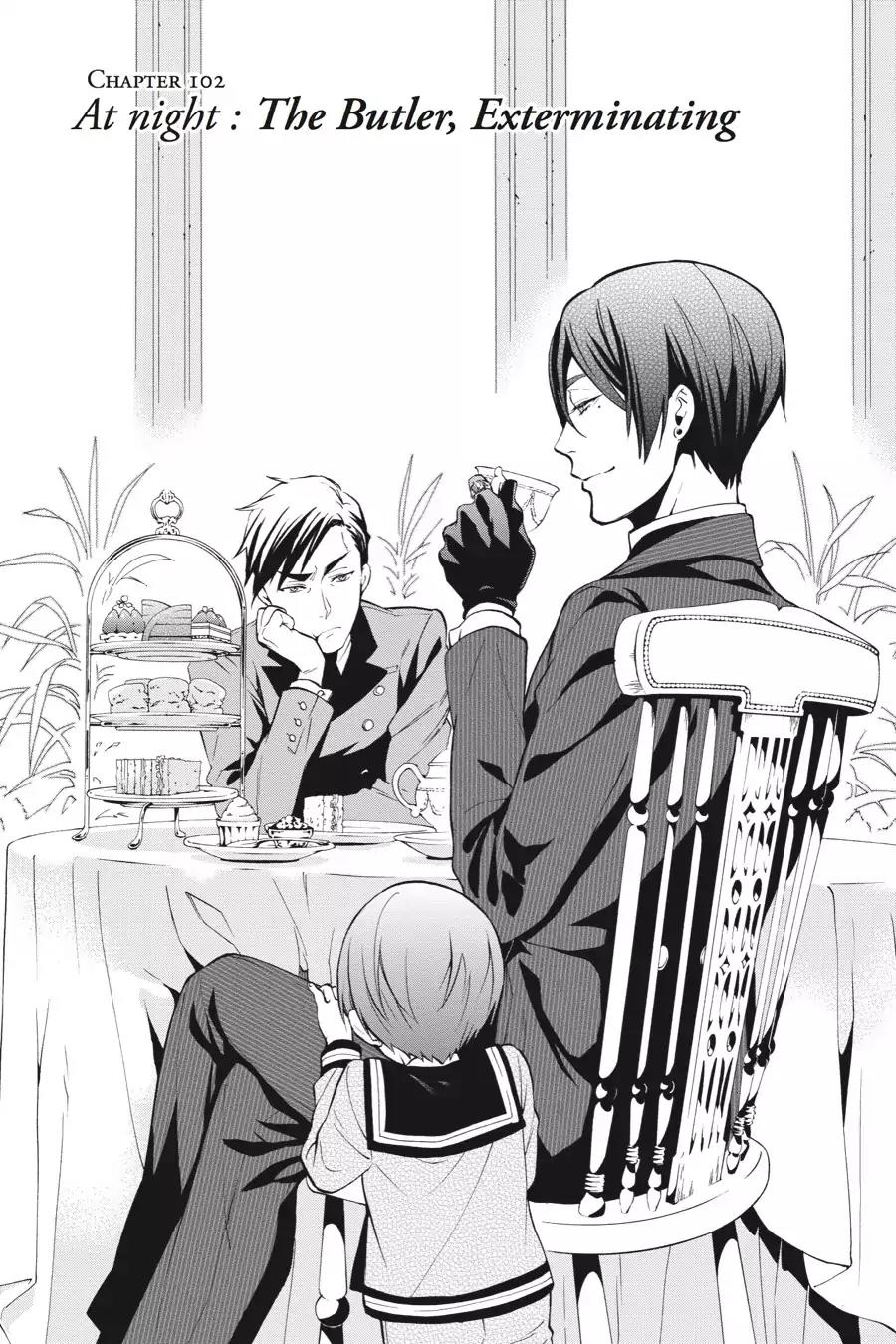 Kuroshitsuji Chapter 102 page 1 - Chapter 102: At night: The Butler, Exterminating