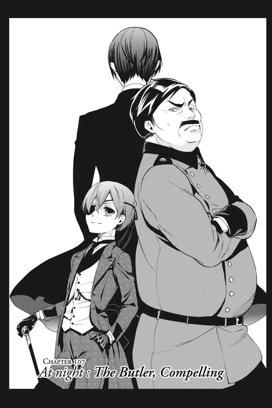 Kuroshitsuji Chapter 107 page 1 - Chapter 107: At night: The Butler, Compelling