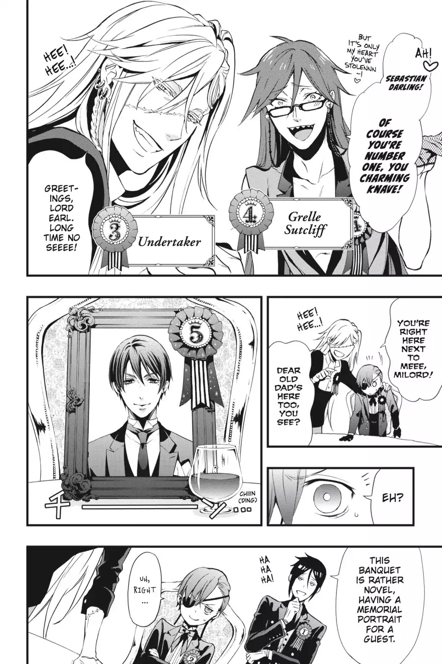 Kuroshitsuji Chapter 108.5 page 10 - Vol.22 Bonus Chapter: On a special day: The Devil Six, Uninhibited