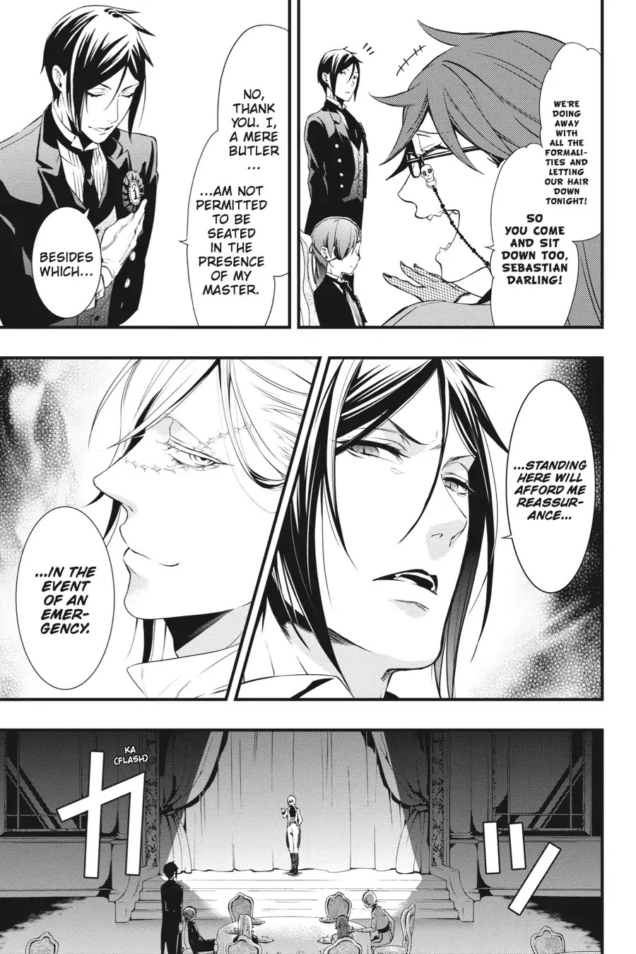 Kuroshitsuji Chapter 108.5 page 11 - Vol.22 Bonus Chapter: On a special day: The Devil Six, Uninhibited
