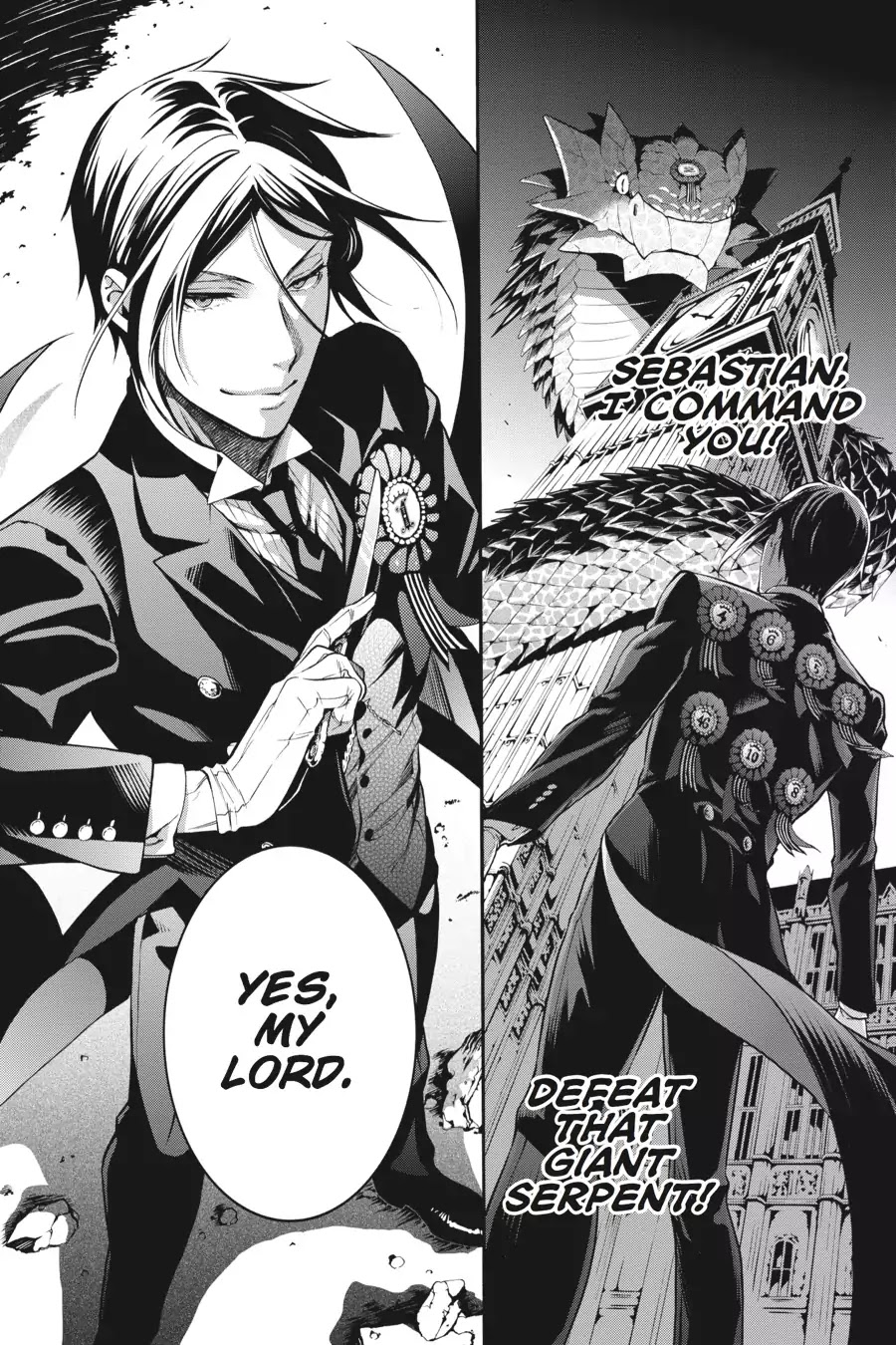 Kuroshitsuji Chapter 108.5 page 28 - Vol.22 Bonus Chapter: On a special day: The Devil Six, Uninhibited