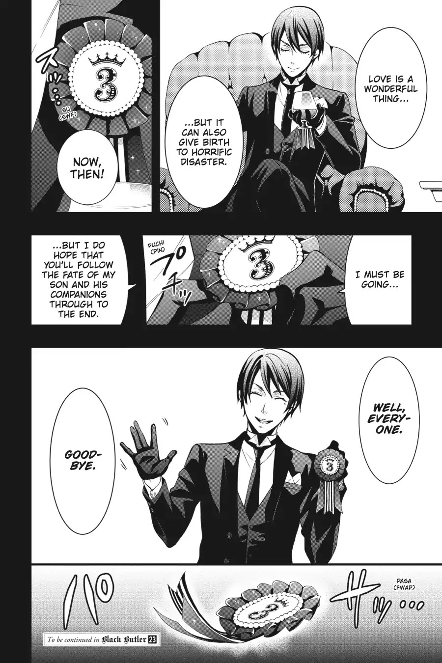 Kuroshitsuji Chapter 108.5 page 38 - Vol.22 Bonus Chapter: On a special day: The Devil Six, Uninhibited