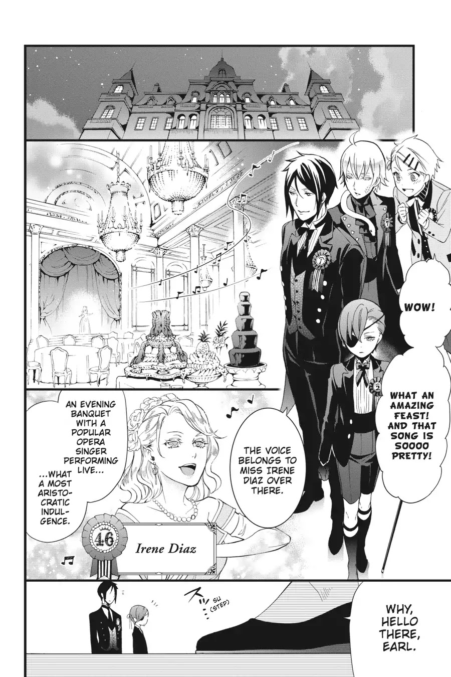 Kuroshitsuji Chapter 108.5 page 8 - Vol.22 Bonus Chapter: On a special day: The Devil Six, Uninhibited