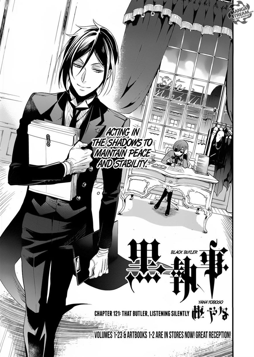 Kuroshitsuji Chapter 121 page 2 - Chapter 121 : That Butler, Listening Silently