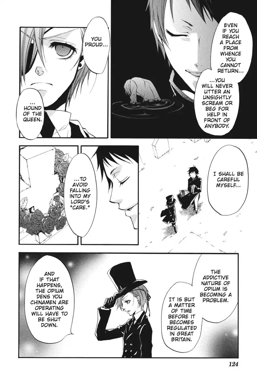 Kuroshitsuji Chapter 13 page 14 - Chapter 13: At night: The Butler, Mourning