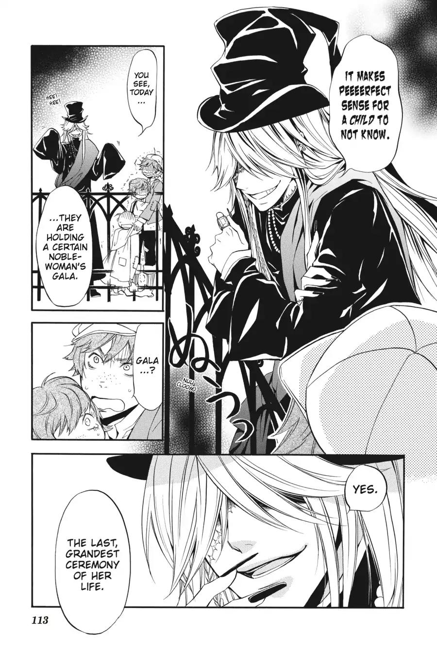 Kuroshitsuji Chapter 13 page 3 - Chapter 13: At night: The Butler, Mourning
