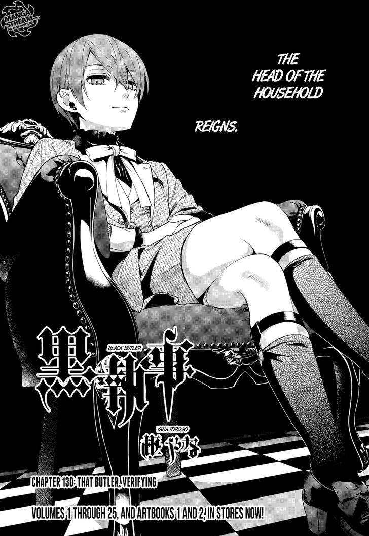 Kuroshitsuji Chapter 130 page 1 - Chapter 130 : That Butler, Verifying
