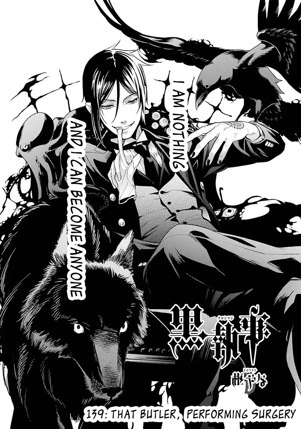 Kuroshitsuji Chapter 139 page 1 - Chapter 139: That Butler, Performing Surgery