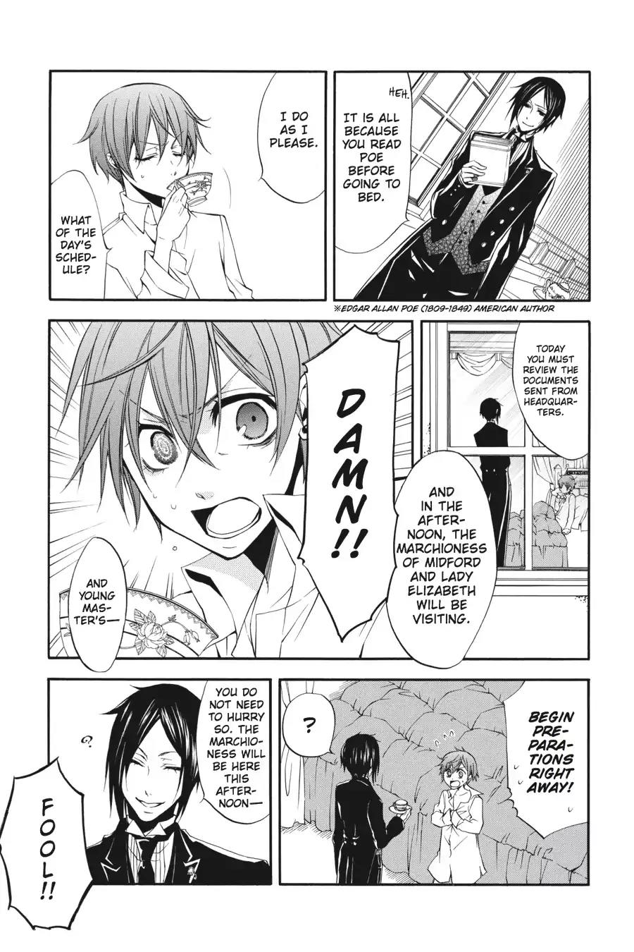 Kuroshitsuji Chapter 14 page 7 - Chapter 14: At midnight: The Butler, On the Hunt