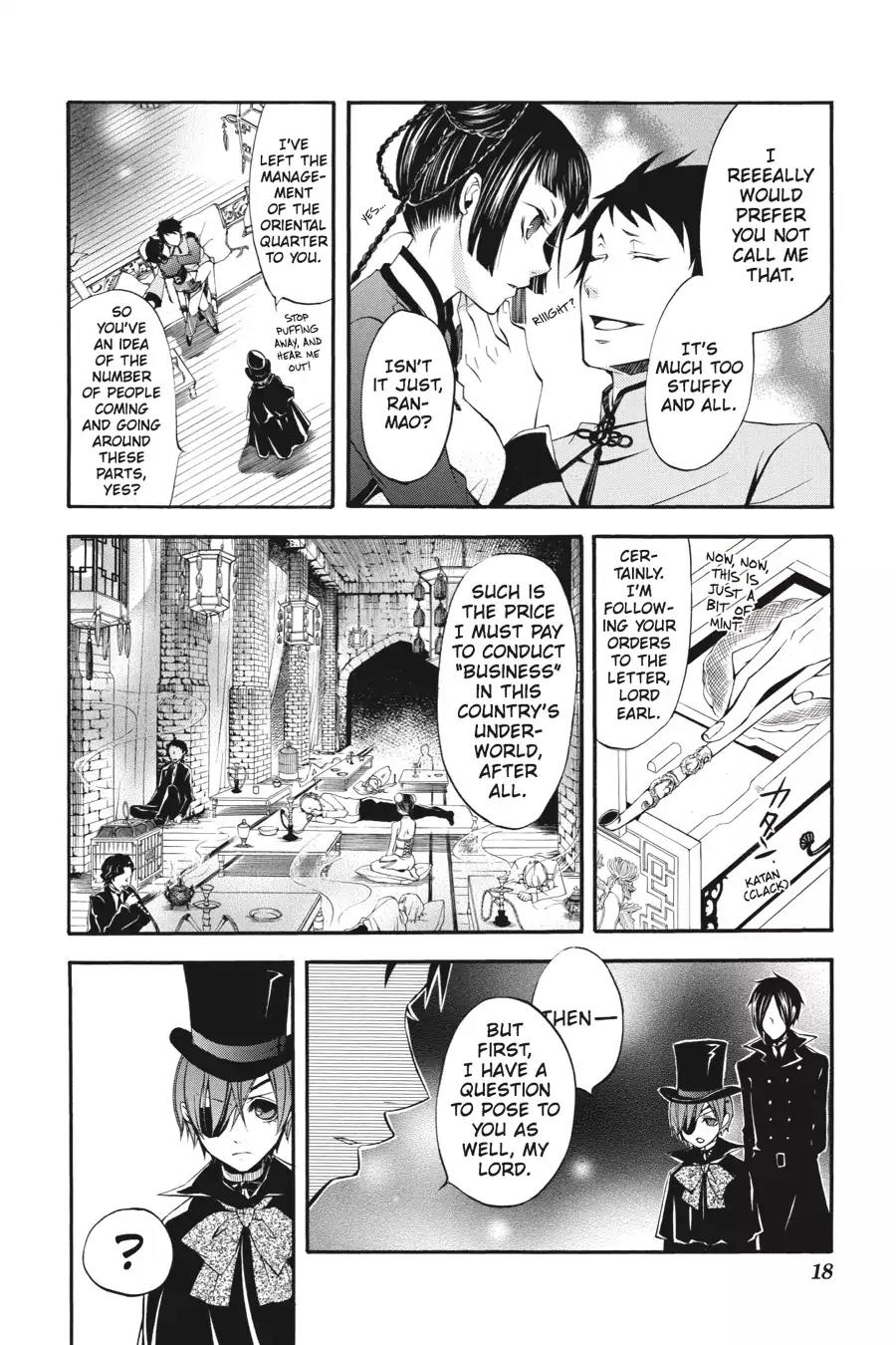 Kuroshitsuji Chapter 15 page 19 - Chapter 15: In the morning: The Butler, Freeloading