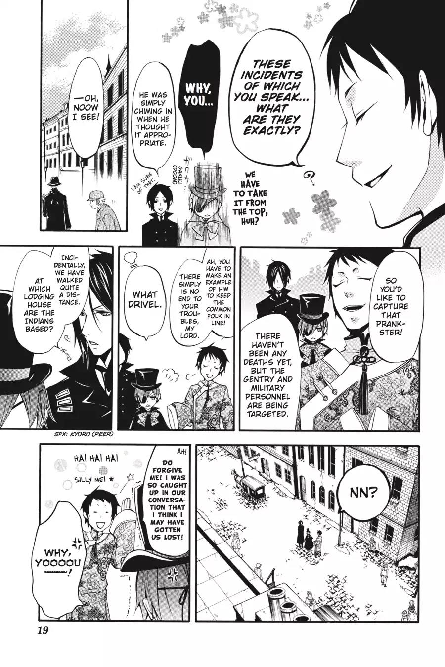 Kuroshitsuji Chapter 15 page 20 - Chapter 15: In the morning: The Butler, Freeloading