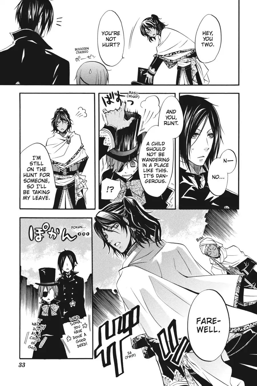 Kuroshitsuji Chapter 15 page 34 - Chapter 15: In the morning: The Butler, Freeloading