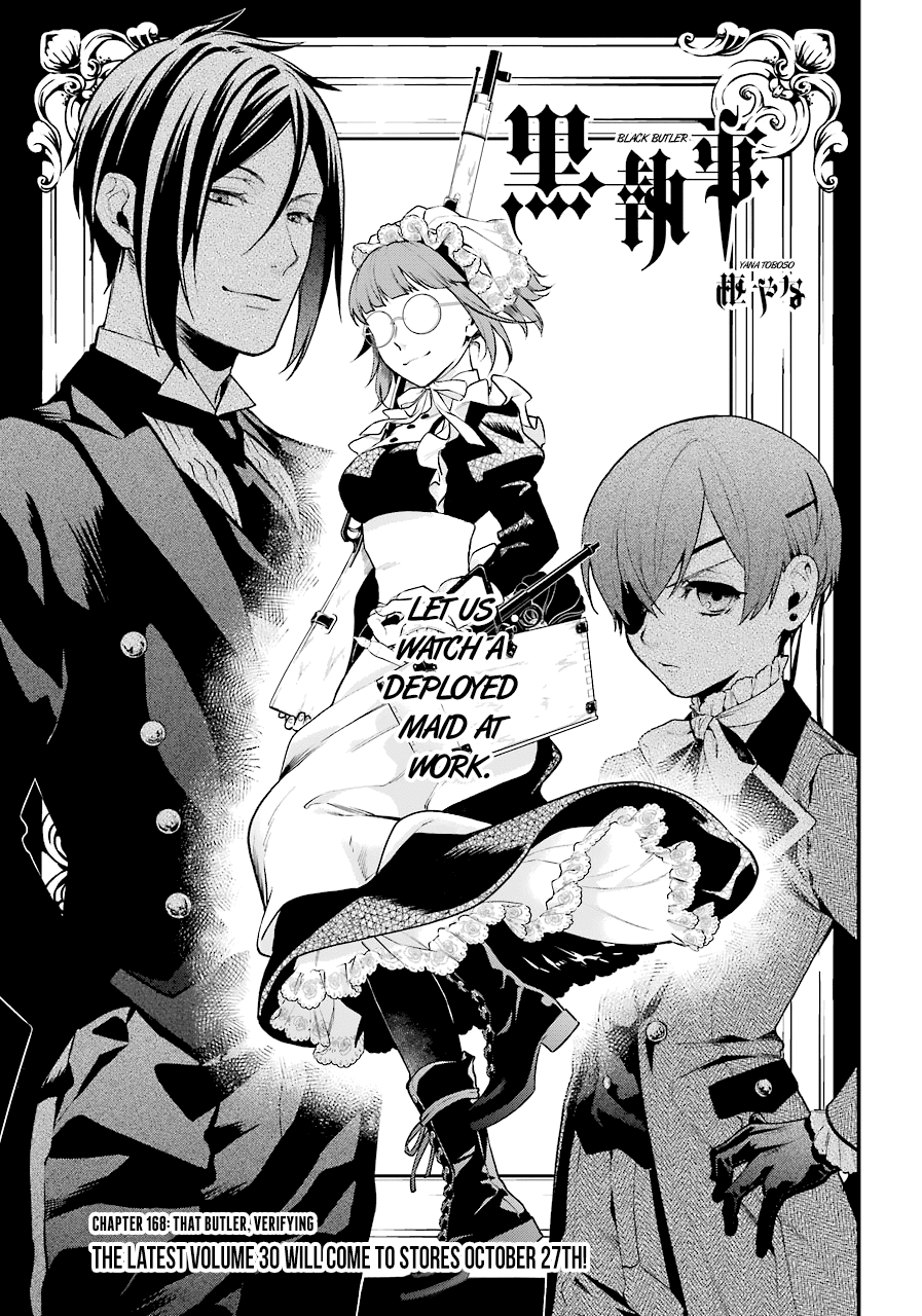 Kuroshitsuji Chapter 168 page 1 - Chapter 168: That Butler, Verifying