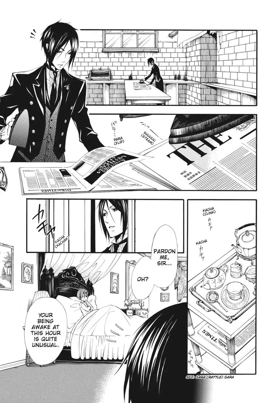 Kuroshitsuji Chapter 18 page 3 - Chapter 18: At night: The Butler, Shadowing