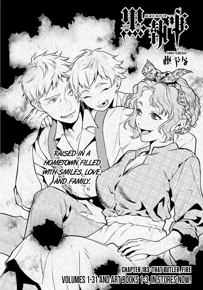 Kuroshitsuji Chapter 183 page 2 - Chapter 183: That Butler, Fire