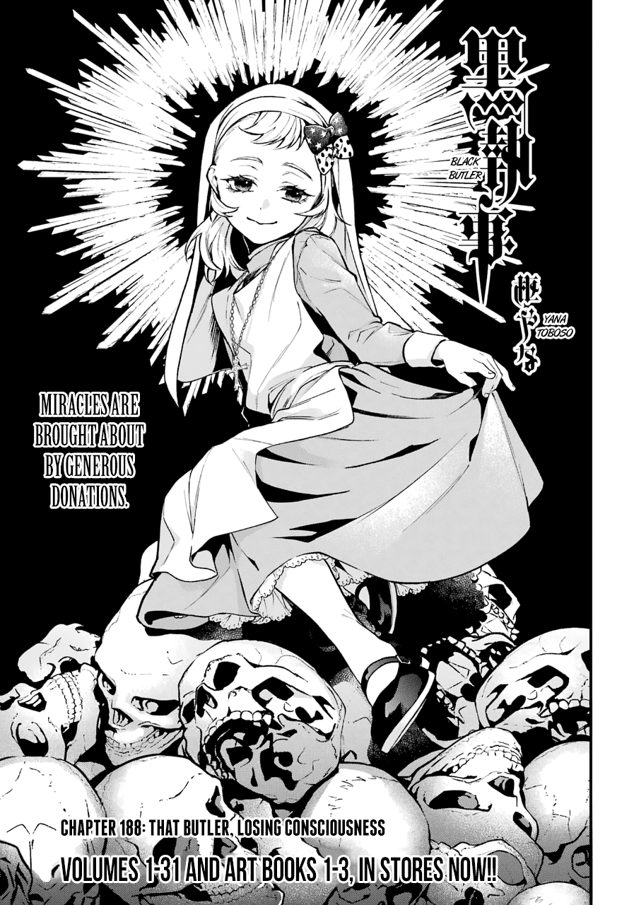 Kuroshitsuji Chapter 188 page 1 - Chapter 188: That Butler, Losing Consciousness