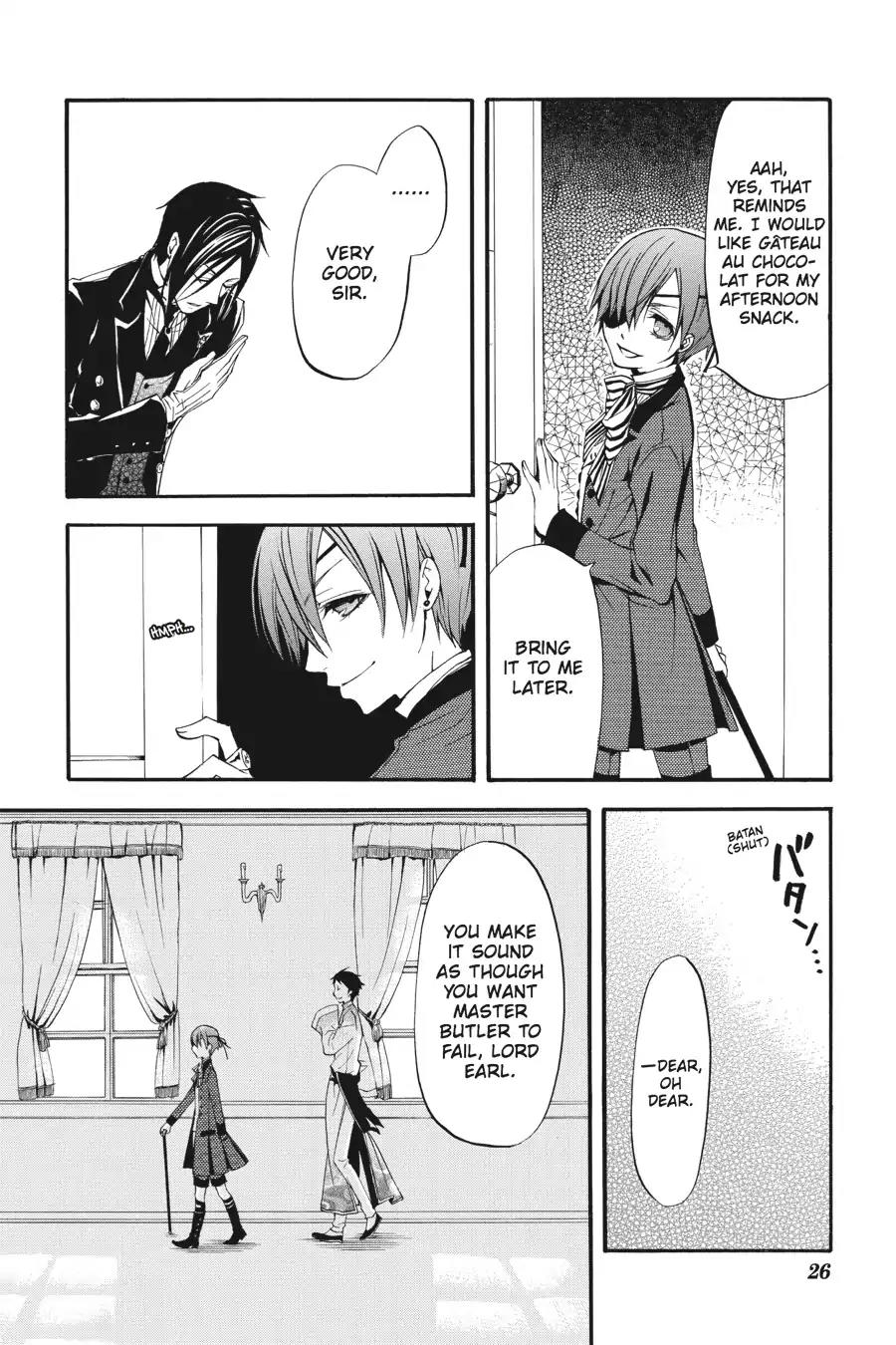 Kuroshitsuji Chapter 20 page 27 - Chapter 20: In the morning: The Butler, Cogitating