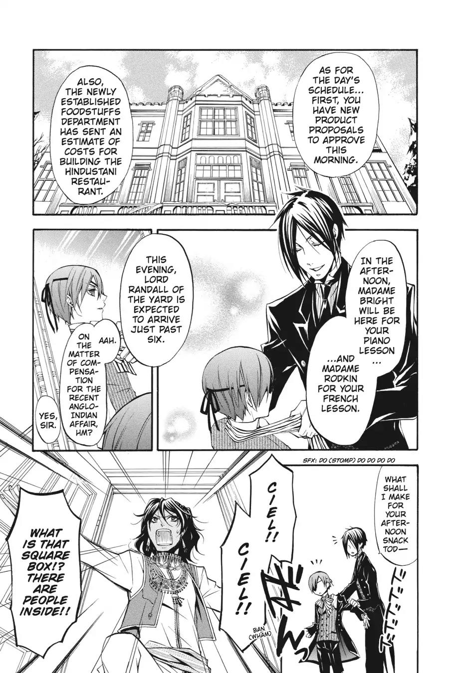 Kuroshitsuji Chapter 23 page 3 - Chapter 23: At midnight: The Butler, Agitated