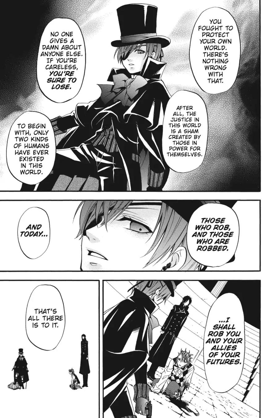 Kuroshitsuji Chapter 32 page 27 - Chapter 32: At midnight: The Butler, Mocking