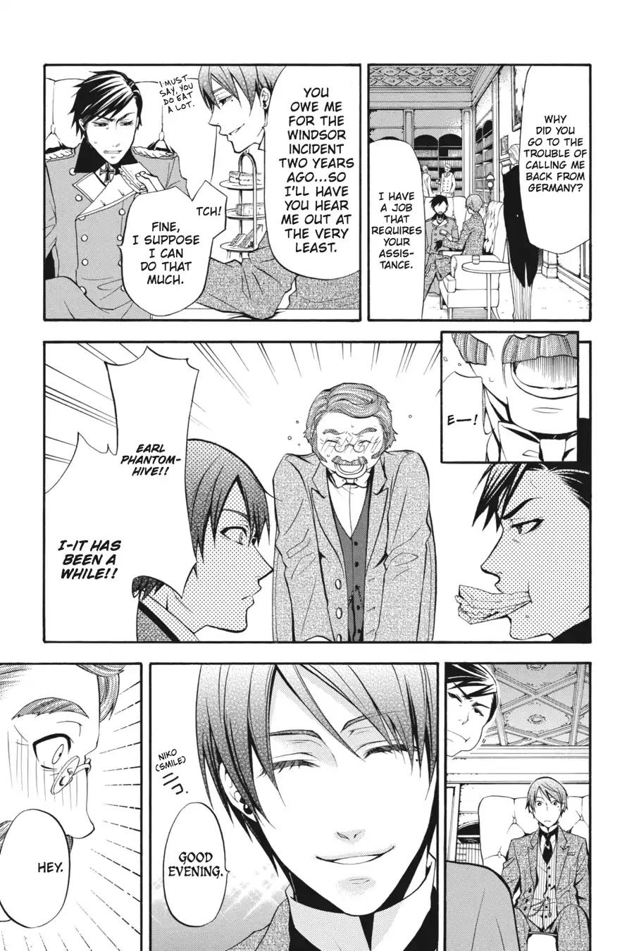 Kuroshitsuji Chapter 32 page 7 - Chapter 32: At midnight: The Butler, Mocking
