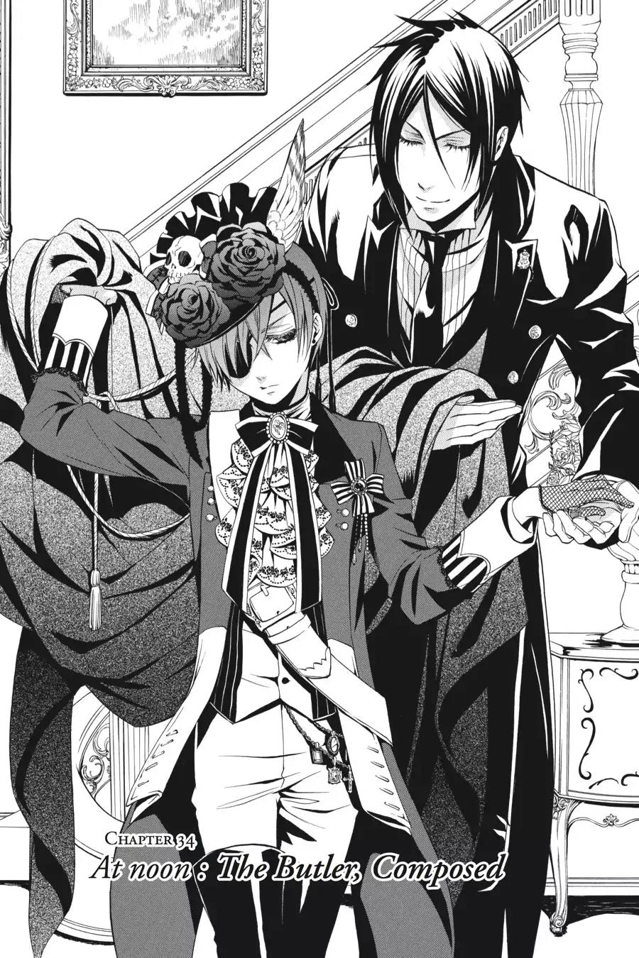 Kuroshitsuji Chapter 34 page 1 - Chapter 34: At noon: The Butler, Composed