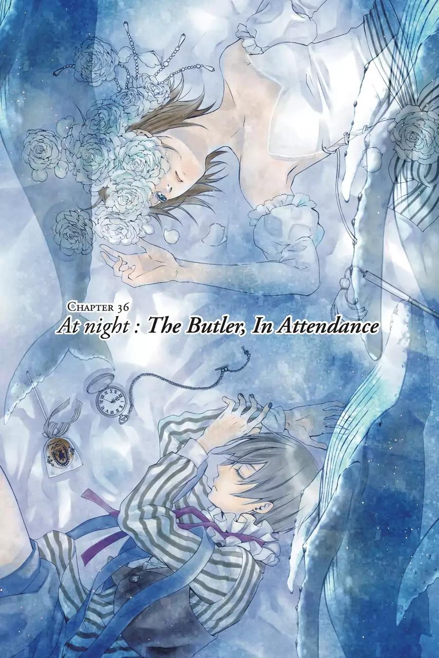 Kuroshitsuji Chapter 36 page 1 - Chapter 36: At night: The Butler, In Attendance