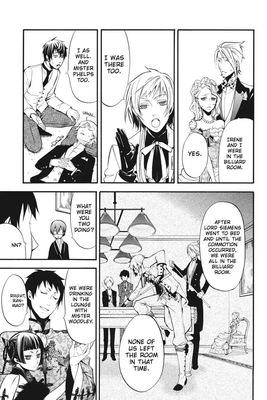 Kuroshitsuji Chapter 40 page 15 - Chapter 40: In the afternoon: The Butler, Confining