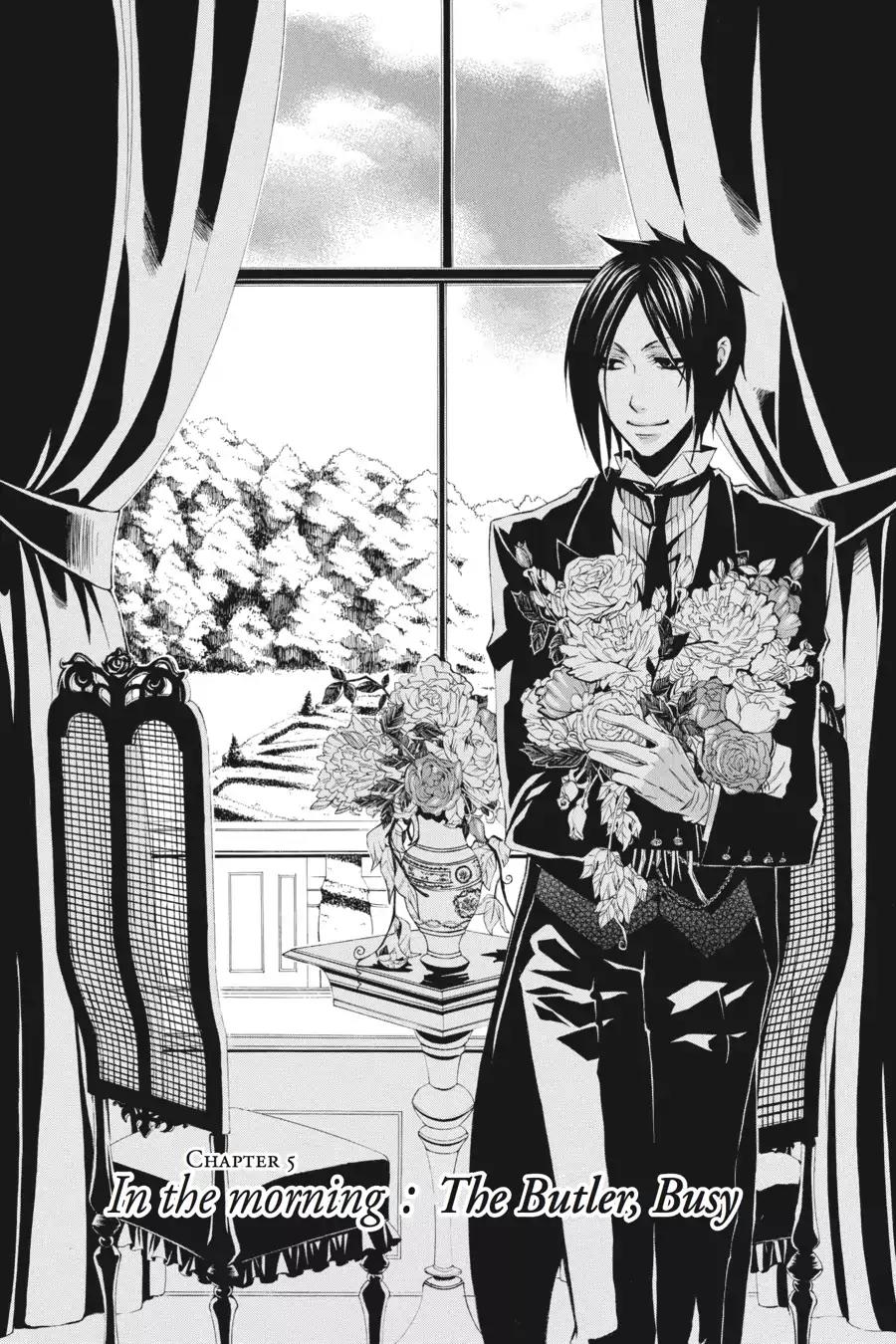 Kuroshitsuji Chapter 5 page 4 - Chapter 5: In the morning: The Butler, Busy