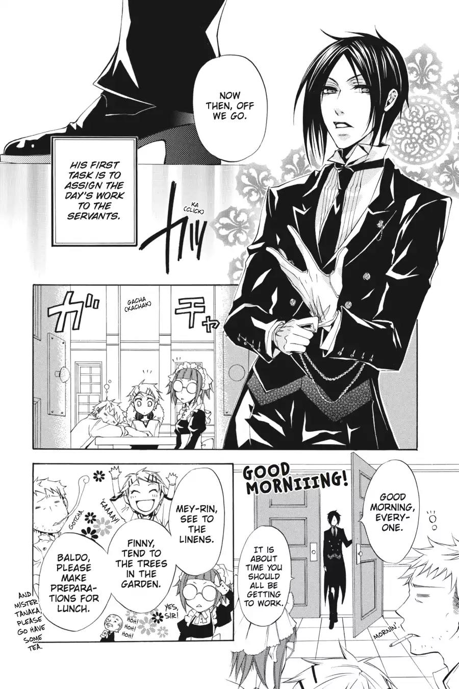 Kuroshitsuji Chapter 5 page 6 - Chapter 5: In the morning: The Butler, Busy