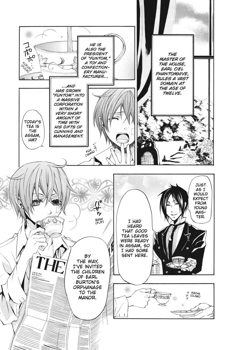 Kuroshitsuji Chapter 5 page 8 - Chapter 5: In the morning: The Butler, Busy
